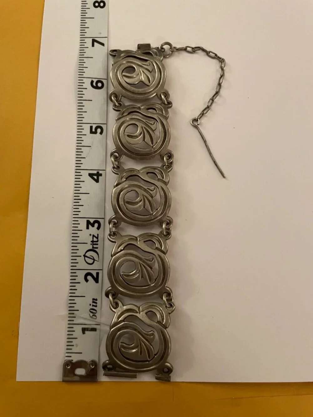 Vintage Sterling Silver Bracelet Taxco 980 62 grams RARE 7" 1930-40s 98% Silver - Picture 10 of 13